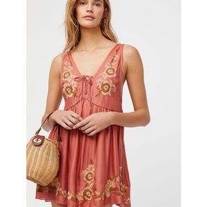 Free people Aida embroidered floral dress